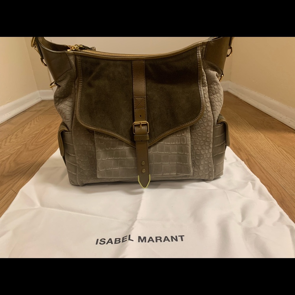 Isabel Marant  Suede Paneled Mawee Tote Bag NWOT